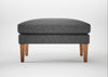 Wallis Ottoman Melton Wool Shale / Natural