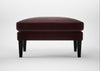 Wallis Ottoman Smart Luxe Velvet Acorn / Black