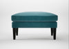 Wallis Ottoman Smart Luxe Velvet Airforce Blue / Black