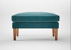 Wallis Ottoman Smart Luxe Velvet Airforce Blue / Natural