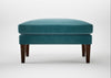 Wallis Ottoman Smart Luxe Velvet Airforce Blue / Walnut Stained