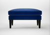 Wallis Ottoman Smart Luxe Velvet Azure / Black