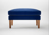 Wallis Ottoman Smart Luxe Velvet Azure / Natural