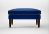 Wallis Ottoman Smart Luxe Velvet Azure / Walnut Stained