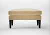 Wallis Ottoman Smart Luxe Velvet Biscuit / Black