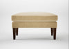 Wallis Ottoman Smart Luxe Velvet Biscuit / Walnut Stained