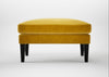 Wallis Ottoman Smart Luxe Velvet Canary / Black
