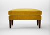 Wallis Ottoman Smart Luxe Velvet Canary / Walnut Stained