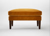 Wallis Ottoman Smart Luxe Velvet Cognac / Walnut Stained
