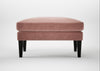Wallis Ottoman Smart Luxe Velvet Dusky Pink / Black