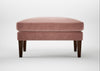 Wallis Ottoman Smart Luxe Velvet Dusky Pink / Walnut Stained