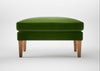 Wallis Ottoman Smart Luxe Velvet Grass / Walnut Stained