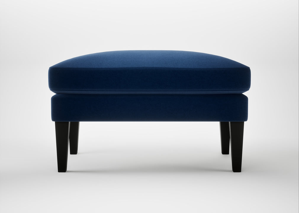 Wallis Ottoman Smart Luxe Velvet Midnight / Black