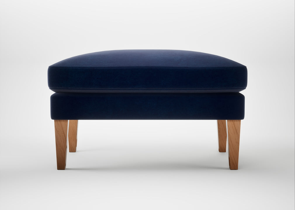 Wallis Ottoman Smart Luxe Velvet Midnight / Natural