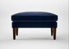 Wallis Ottoman Smart Luxe Velvet Midnight / Walnut Stained