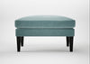 Wallis Ottoman Smart Luxe Velvet Mineral Blue / Black