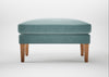 Wallis Ottoman Smart Luxe Velvet Mineral Blue / Natural
