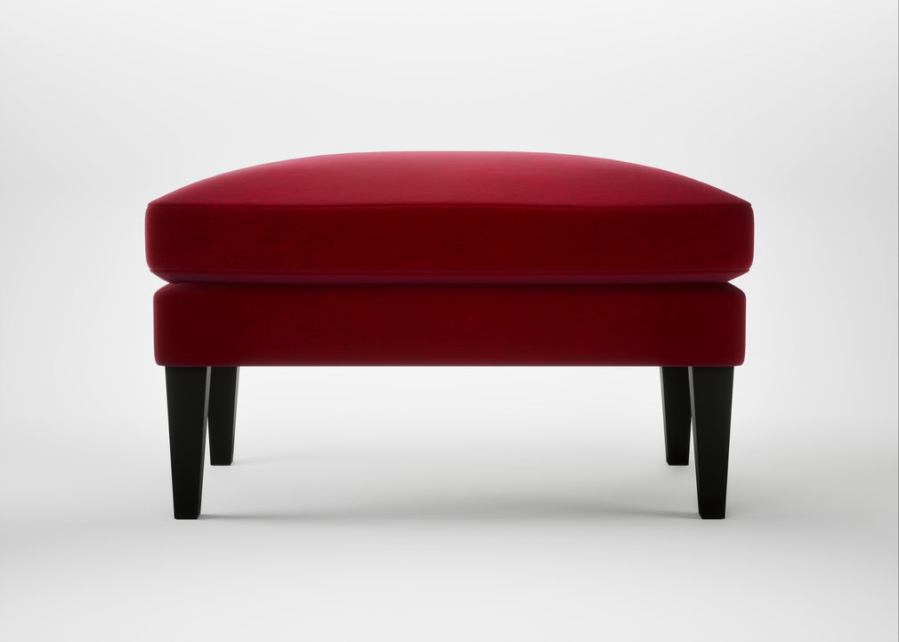 Wallis Ottoman Smart Luxe Velvet Mulberry / Black