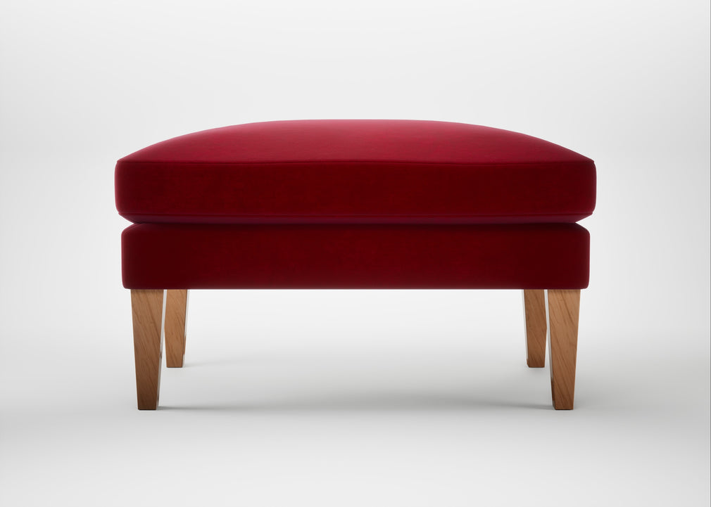 Wallis Ottoman Smart Luxe Velvet Mulberry / Natural