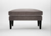 Wallis Ottoman Smart Luxe Velvet Mushroom / Black