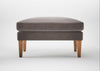 Wallis Ottoman Smart Luxe Velvet Mushroom / Natural