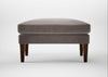 Wallis Ottoman Smart Luxe Velvet Mushroom / Walnut Stained