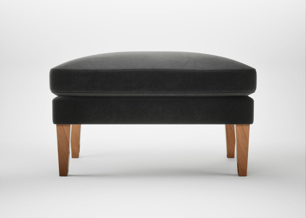Wallis Ottoman Smart Luxe Velvet Nickel / Natural