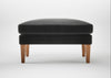 Wallis Ottoman Smart Luxe Velvet Nickel / Walnut Stained