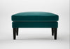 Wallis Ottoman Smart Luxe Velvet Ocean Green / Black