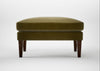 Wallis Ottoman Smart Luxe Velvet Peridot / Walnut Stained
