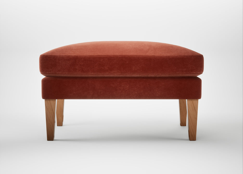 Wallis Ottoman Smart Luxe Velvet Tawny / Natural