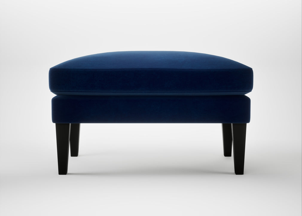 Wallis Ottoman Smart Velvet Dusk / Black