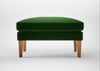 Wallis Ottoman Smart Velvet Forest / Natural