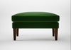 Wallis Ottoman Smart Velvet Forest / Walnut Stained
