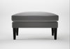 Wallis Ottoman Smart Velvet Mercury / Black