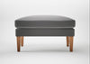 Wallis Ottoman Smart Velvet Mercury / Natural