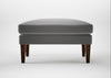 Wallis Ottoman Smart Velvet Mercury / Walnut Stained