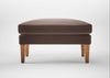 Wallis Ottoman Smart Velvet Mouse / Natural