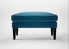 Wallis Ottoman Smart Velvet Ocean Blue / Black