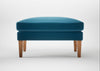 Wallis Ottoman Smart Velvet Ocean Blue / Natural