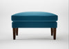 Wallis Ottoman Smart Velvet Ocean Blue / Walnut Stained