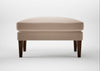 Wallis Ottoman Smart Velvet Pebble / Walnut Stained