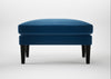 Wallis Ottoman Smart Velvet Petrol / Black