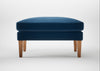 Wallis Ottoman Smart Velvet Petrol / Natural
