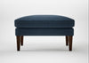 Wallis Ottoman Boucle Velvet Space / Walnut Stained