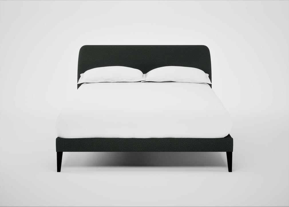 Wallis Bed Double / Boucle Fern / Black"