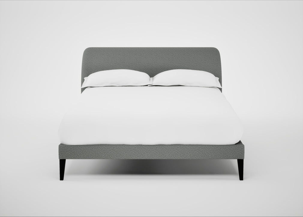 Wallis Bed Double / Boucle Steel / Black"