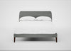 Wallis Bed Double / Boucle Steel / Walnut Stained"