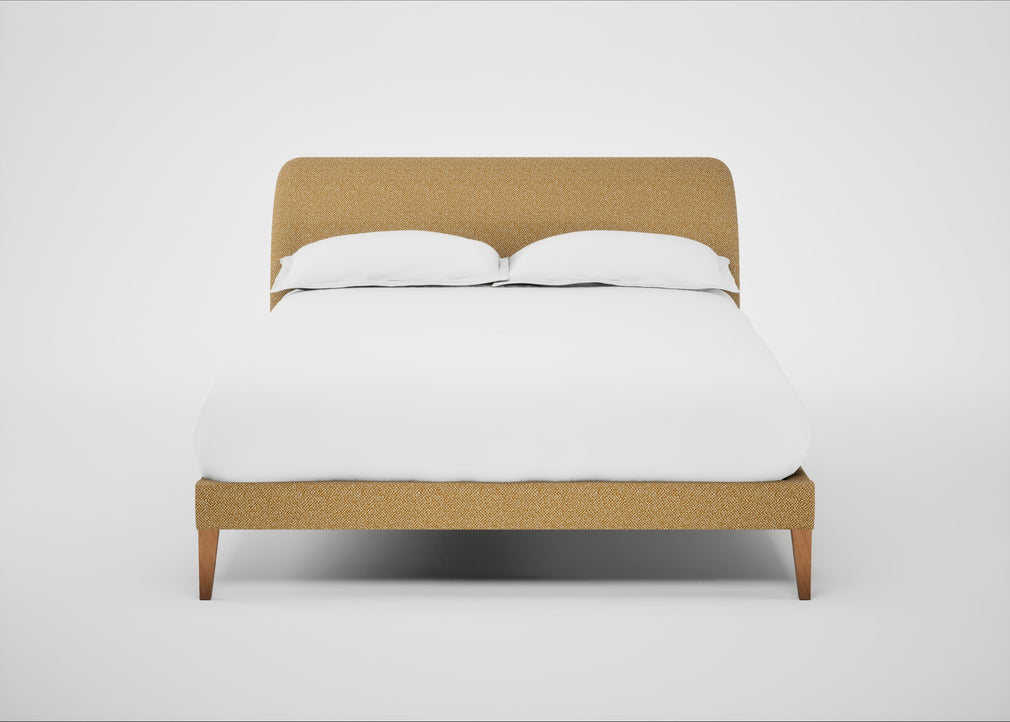 Wallis Bed Double / Boucle Tweed Citrine / Natural"