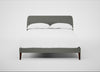 Wallis Bed Double / Boucle Tweed Lapis / Walnut Stained"